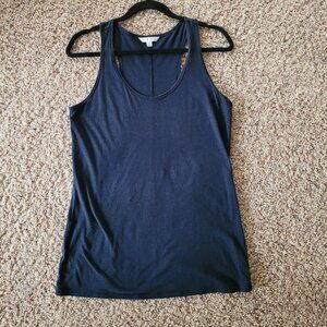 Cabi Racer Back Navy Tank Top - Size Small